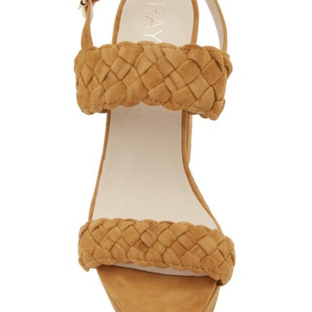 RAYE Haven Whiskey Braided Suede Platform Sandals - Picture 3 of 8